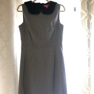 Betsey Johnson Lace Collar Houndstooth Dress